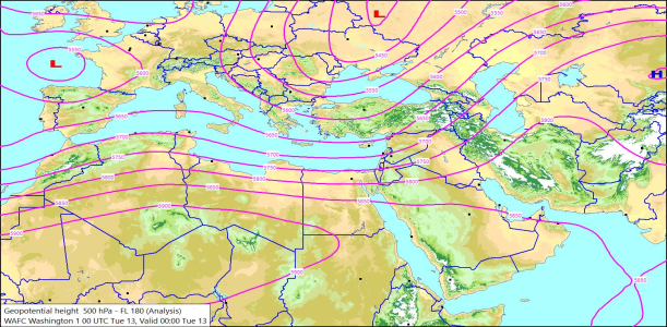 500hPa 00Z 13/05/2025 10:57